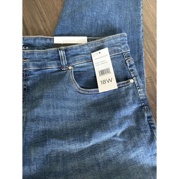 Rafaella Women's Plus Size Modern Fit Straight Leg Slim Ankle Jeans Blue 18W - Picture 5 of 7